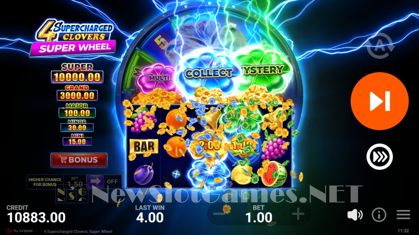 4 Supercharged Clovers Super Wheel Slot Slot Image in Demo - pic. 6