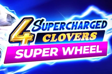 4 Supercharged Clovers Super Wheel Slot Logo