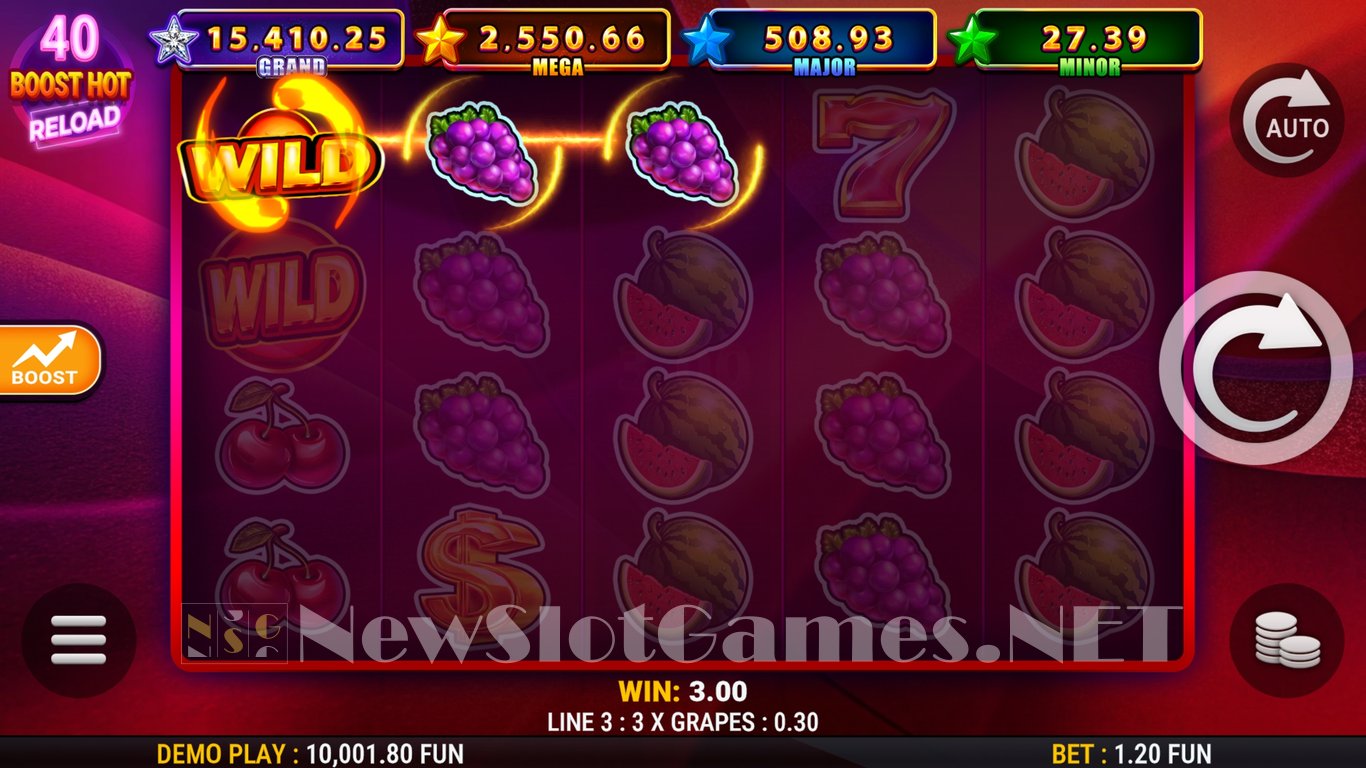 40 Boost Hot Reload Slot Demo Image