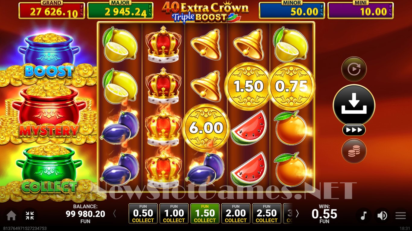 40 Extra Crown Triple Boost Slot Slot Image in Demo - pic. 4