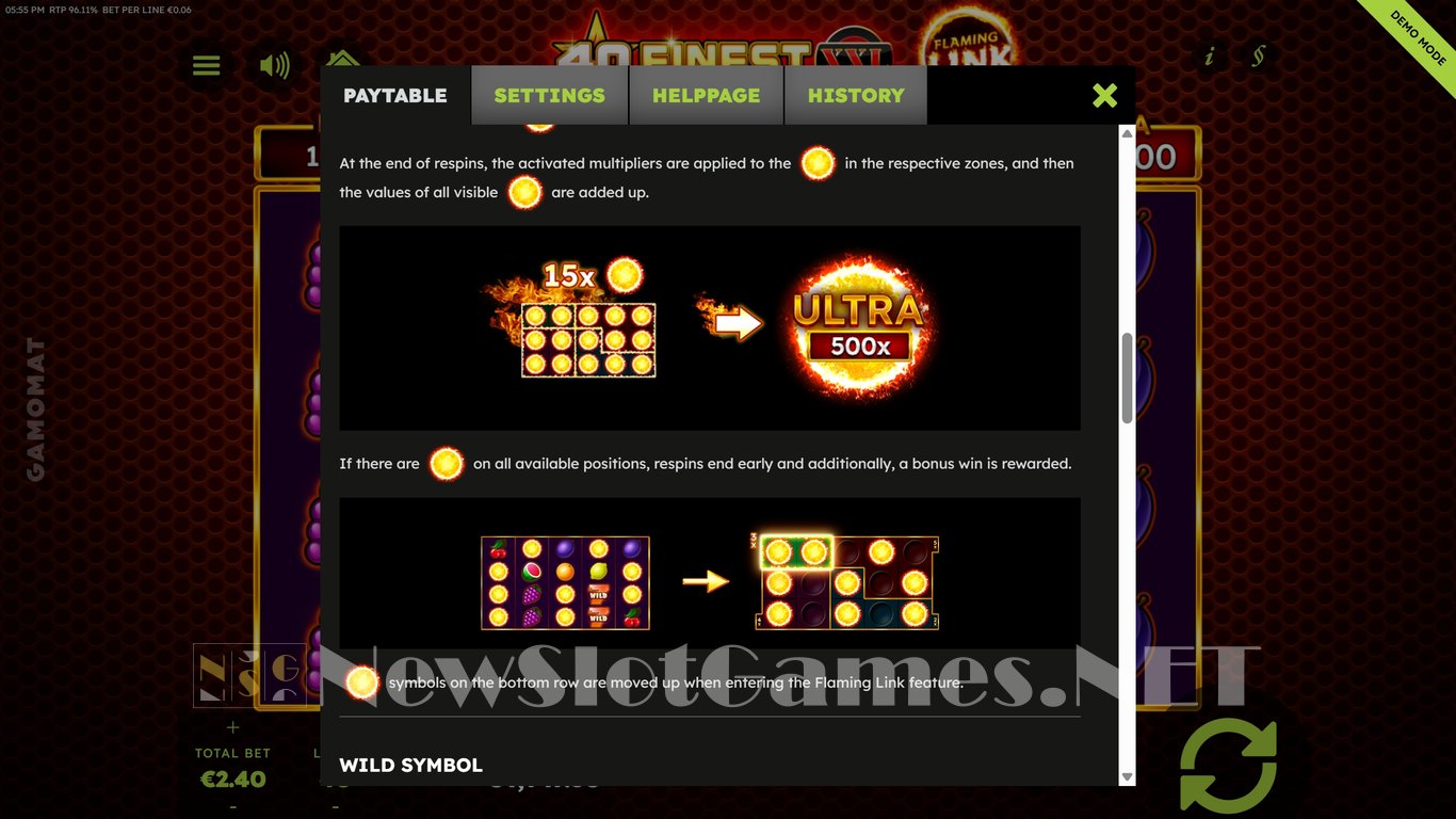 40 Finest XXL Flaming Link Slot Slot Image in Demo - pic. 6