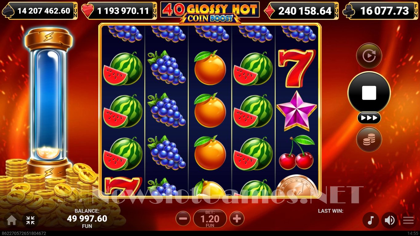 40 Glossy Hot Coin Boost Slot Demo Image