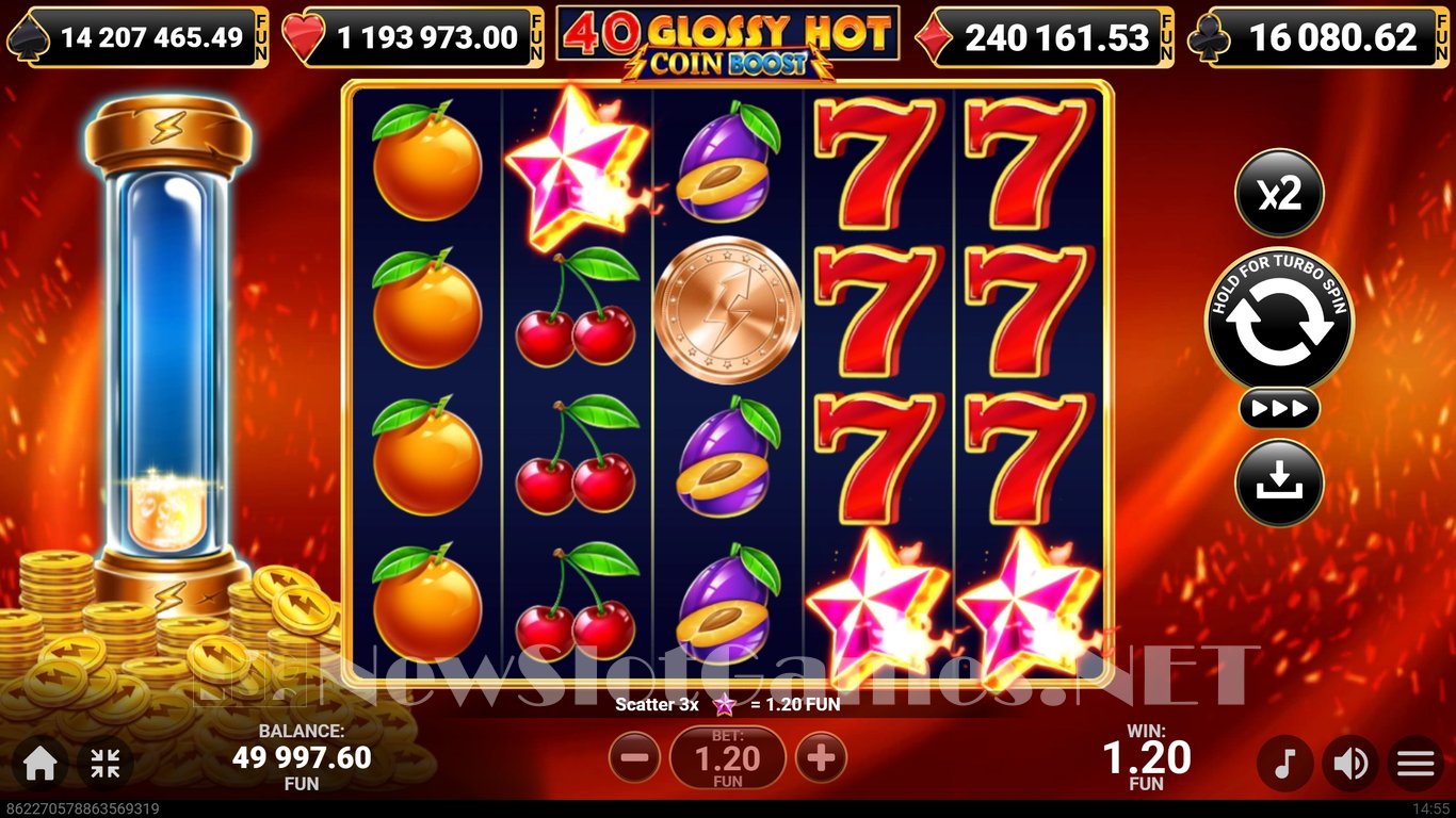40 Glossy Hot Coin Boost Slot Slot Image in Demo - pic. 2