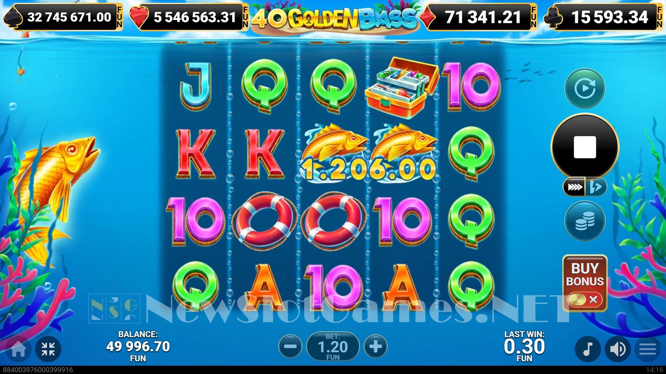 40 Golden Bass Slot Demo Image