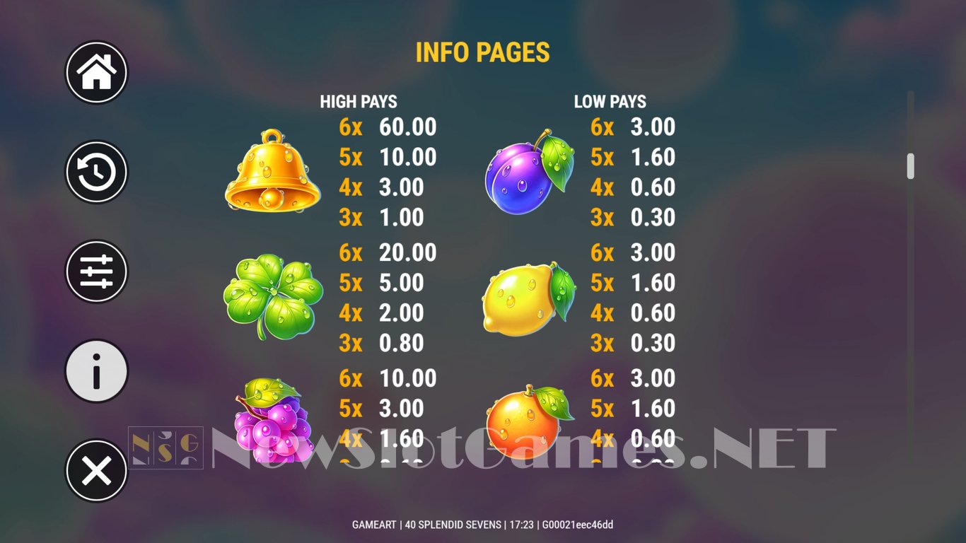 40 Splendid Sevens Slot Slot Image in Demo - pic. 6