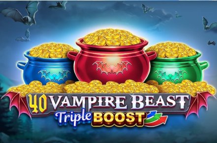 40 Vampire Beast Triple Boost Golden Coins Link Slot Logo