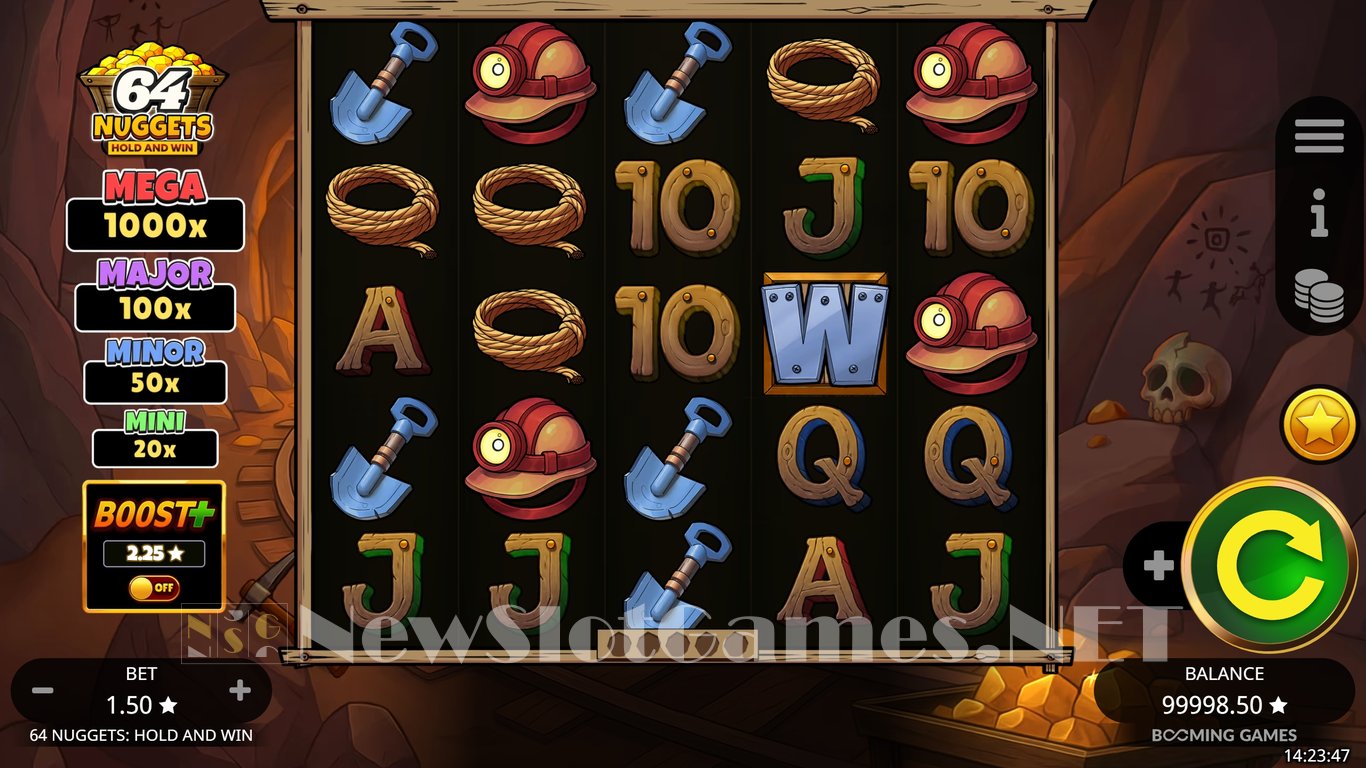 64 Nuggets Hold and Win Slot Demo Image