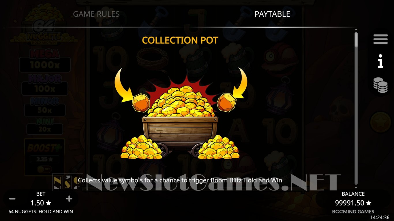 64 Nuggets Hold and Win Slot Slot Image in Demo - pic. 5