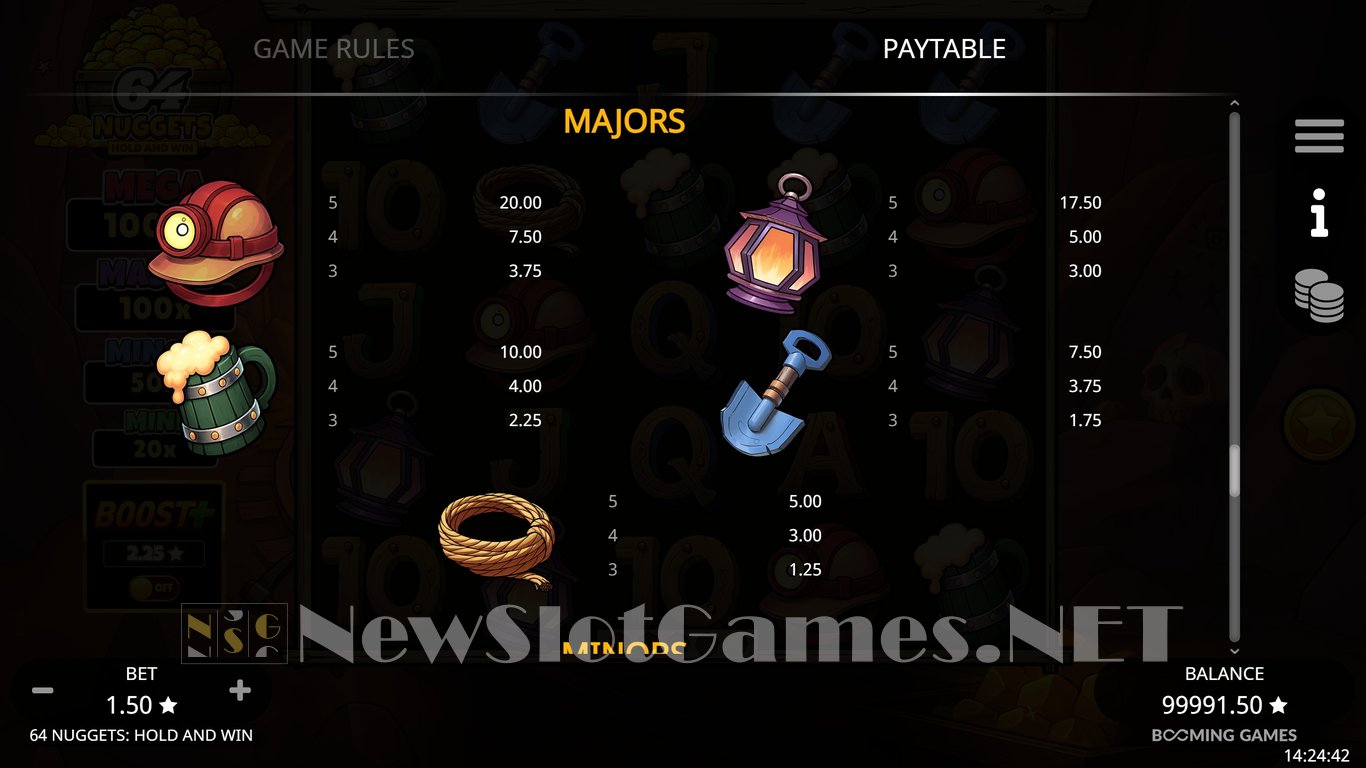 64 Nuggets Hold and Win Slot Slot Image in Demo - pic. 6