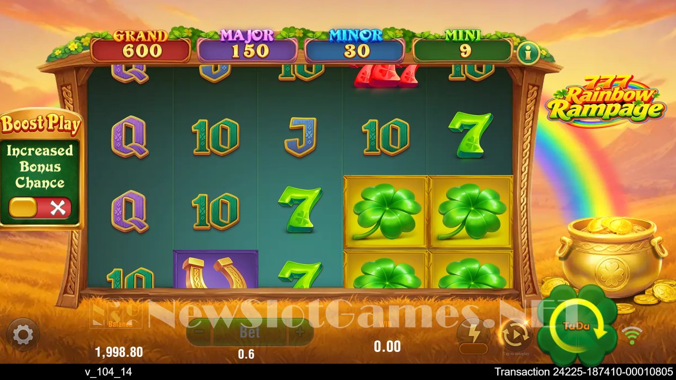 777 Rainbow Rampage Slot Demo Image