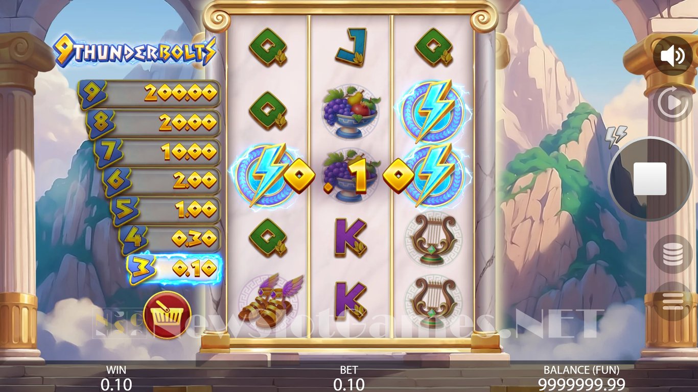 9 Thunderbolts Slot Demo Image