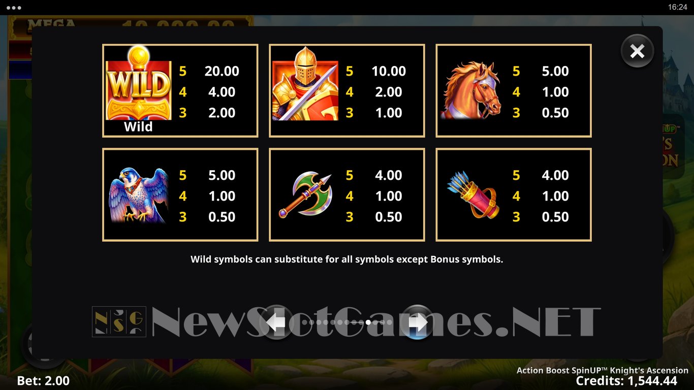 Action Boost SpinUP Knights Ascension Slot Slot Image in Demo - pic. 6