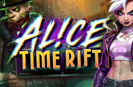 Alice Time Rift Slot Logo