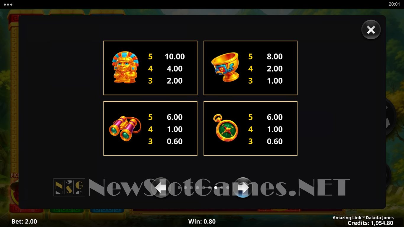 Amazing Link Dakota Jones Slot Slot Image in Demo - pic. 5