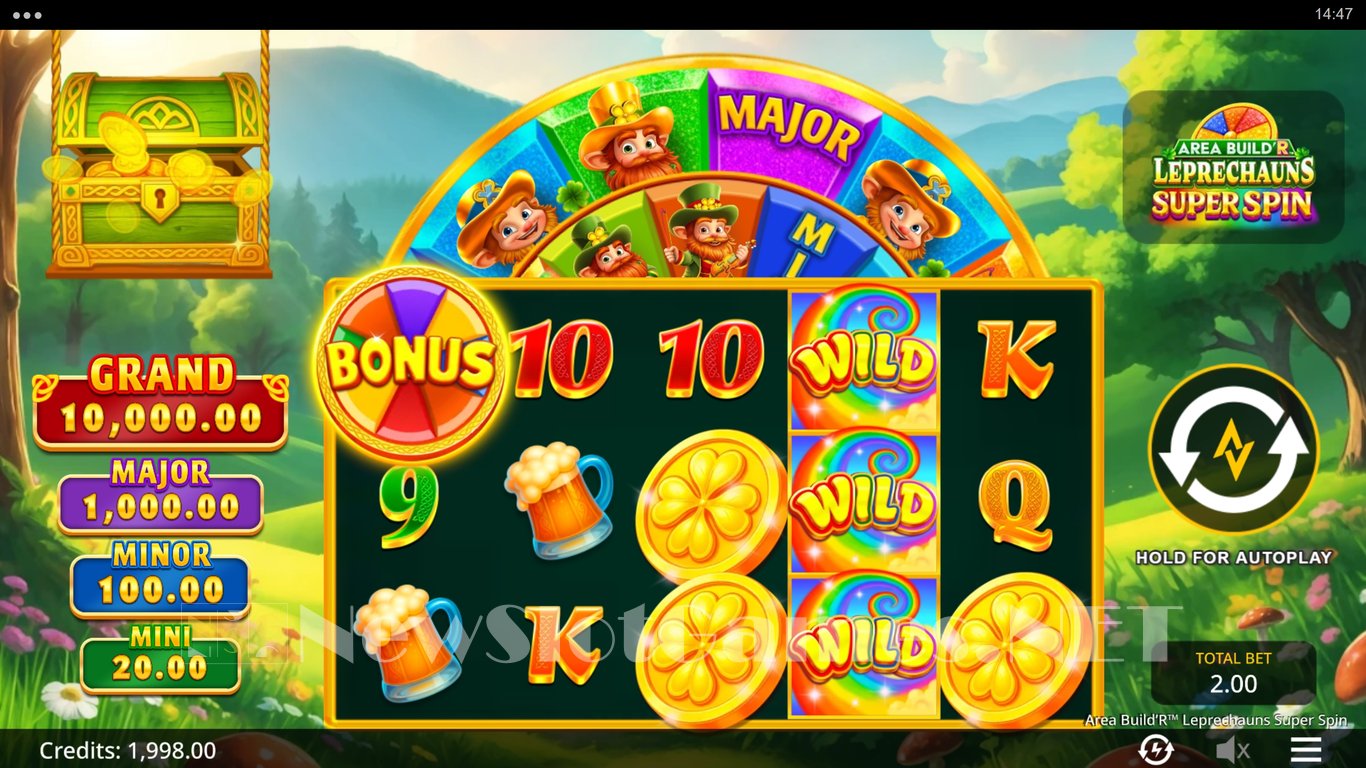 Area BuildR Leprechauns Super Spin Slot Demo Image