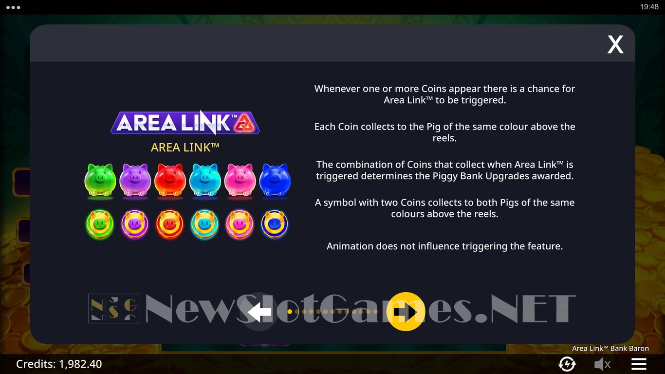 Area Link Bank Baron Slot Slot Image in Demo - pic. 5