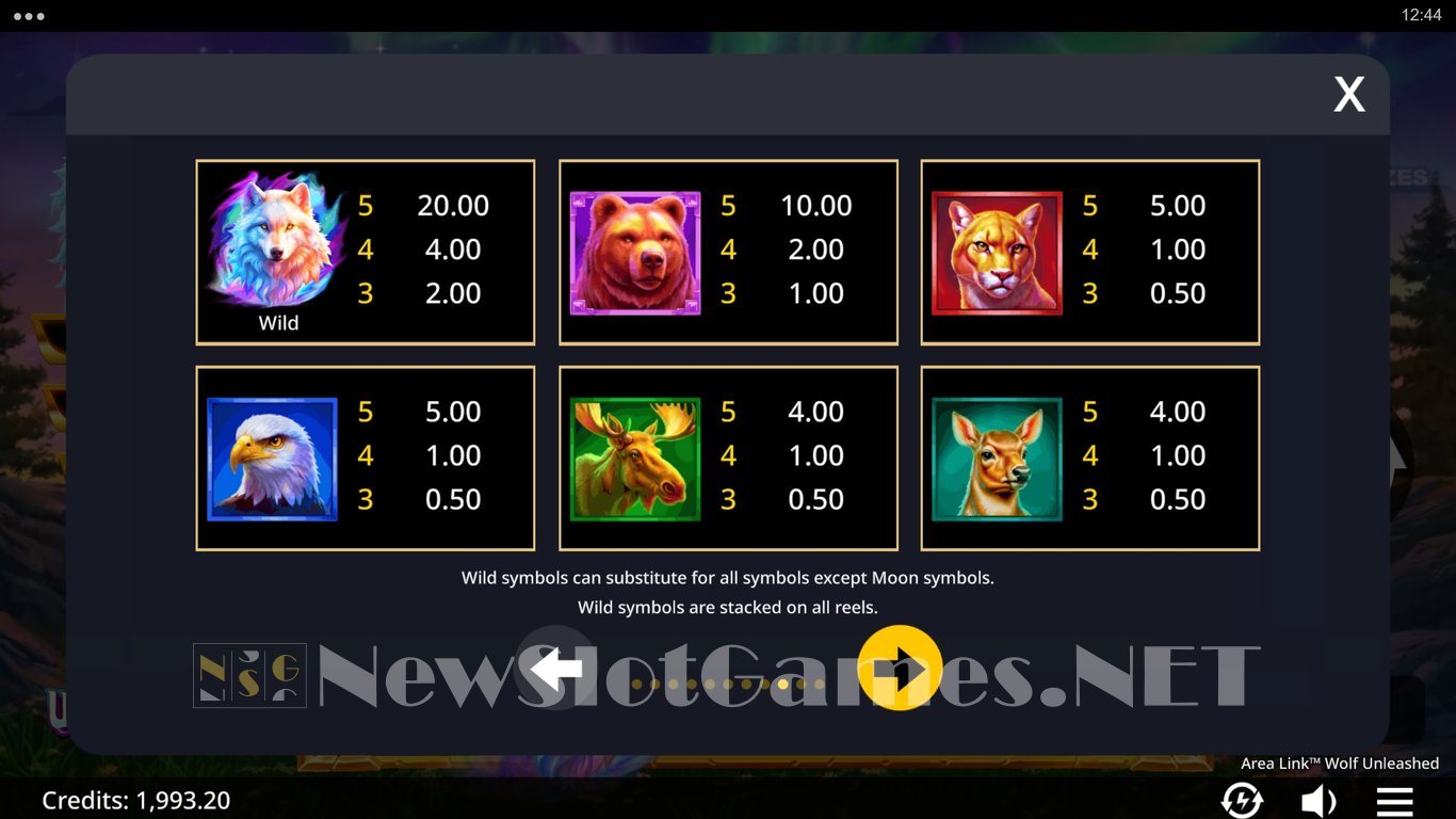 Area Link Wolf Unleashed Slot Slot Image in Demo - pic. 4
