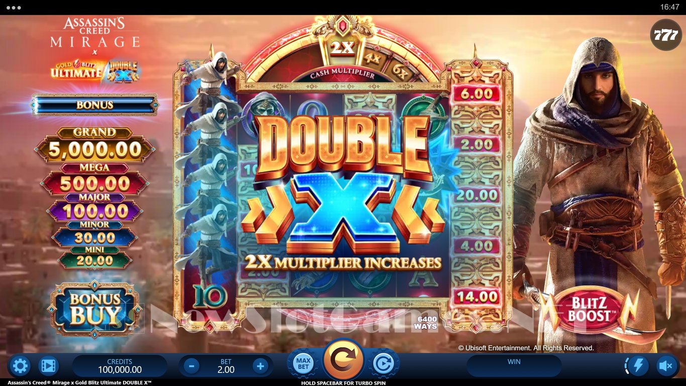 Assassins Creed Mirage x Gold Blitz Ultimate Double X Slot Demo Image