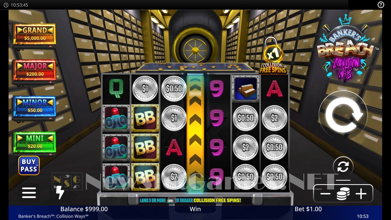 Bankers Breach Collision Ways Slot Demo Image