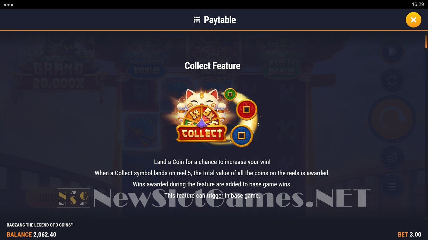 Baozang The Legend of 3 Coins Slot Slot Image in Demo - pic. 7