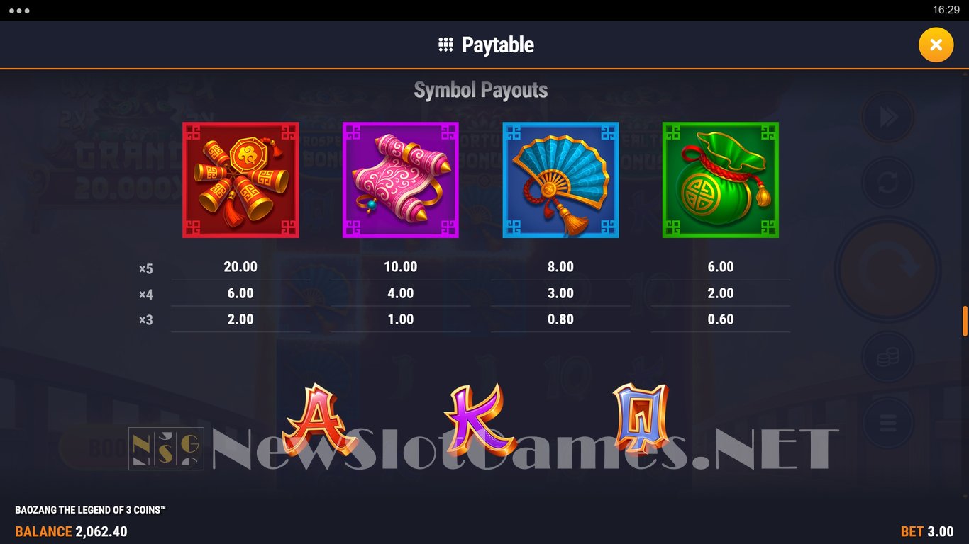 Baozang The Legend of 3 Coins Slot Slot Image in Demo - pic. 8