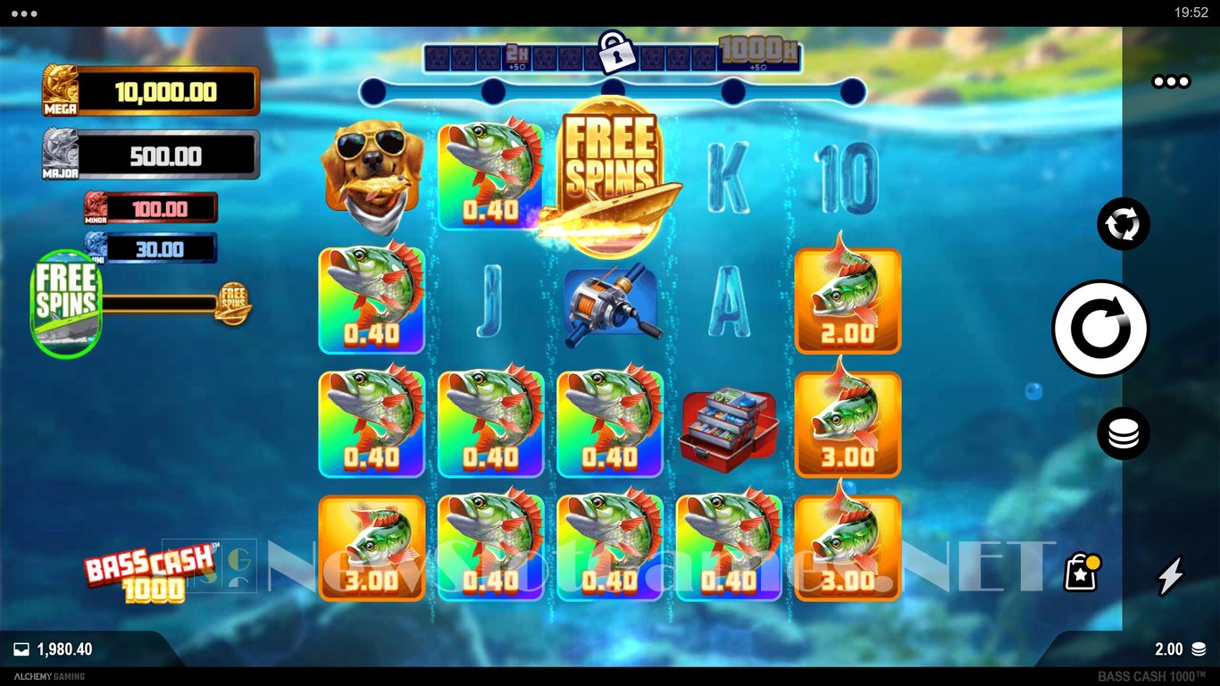 Bass Cash 1000 Slot Demo Image