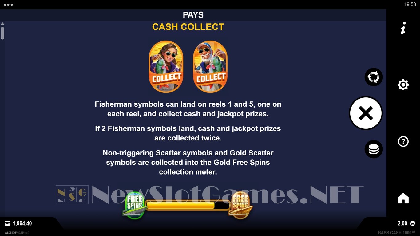 Bass Cash 1000 Slot Slot Image in Demo - pic. 4