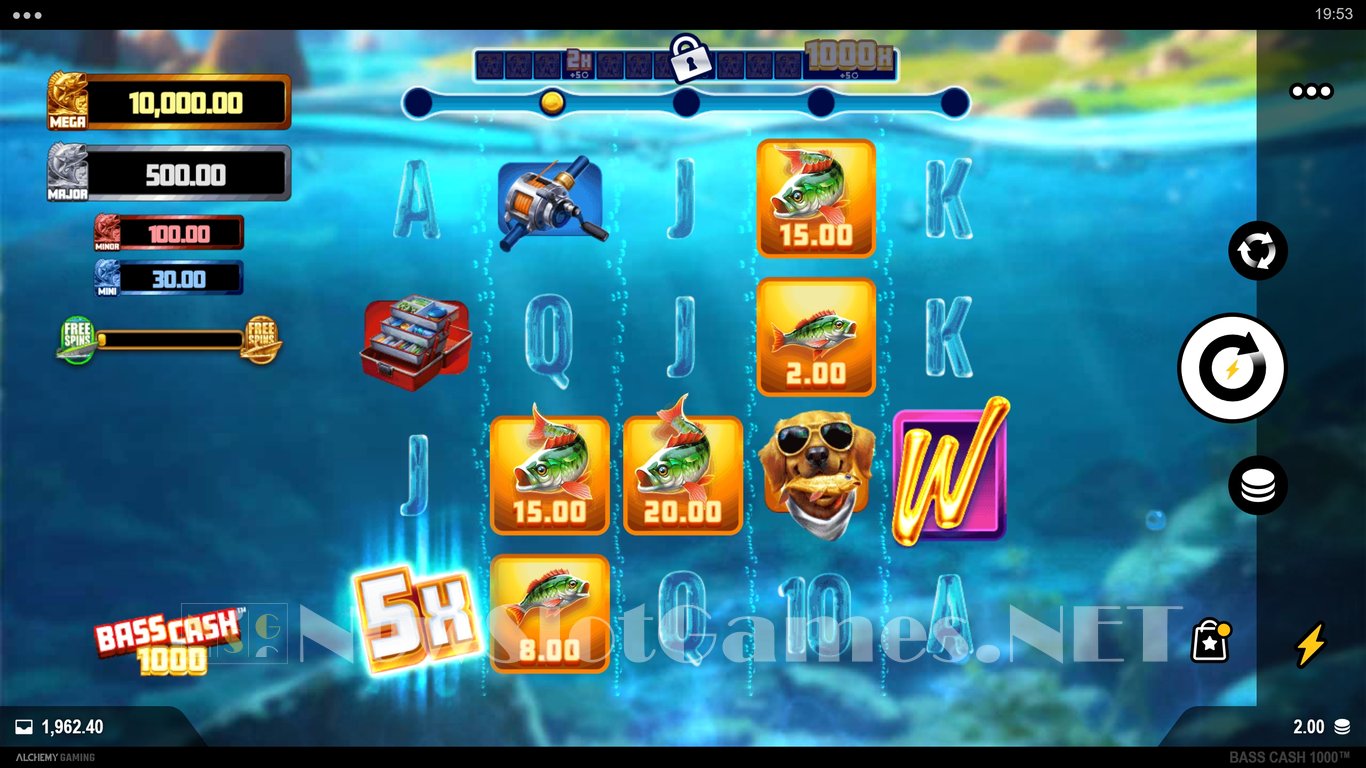 Bass Cash 1000 Slot Slot Image in Demo - pic. 5