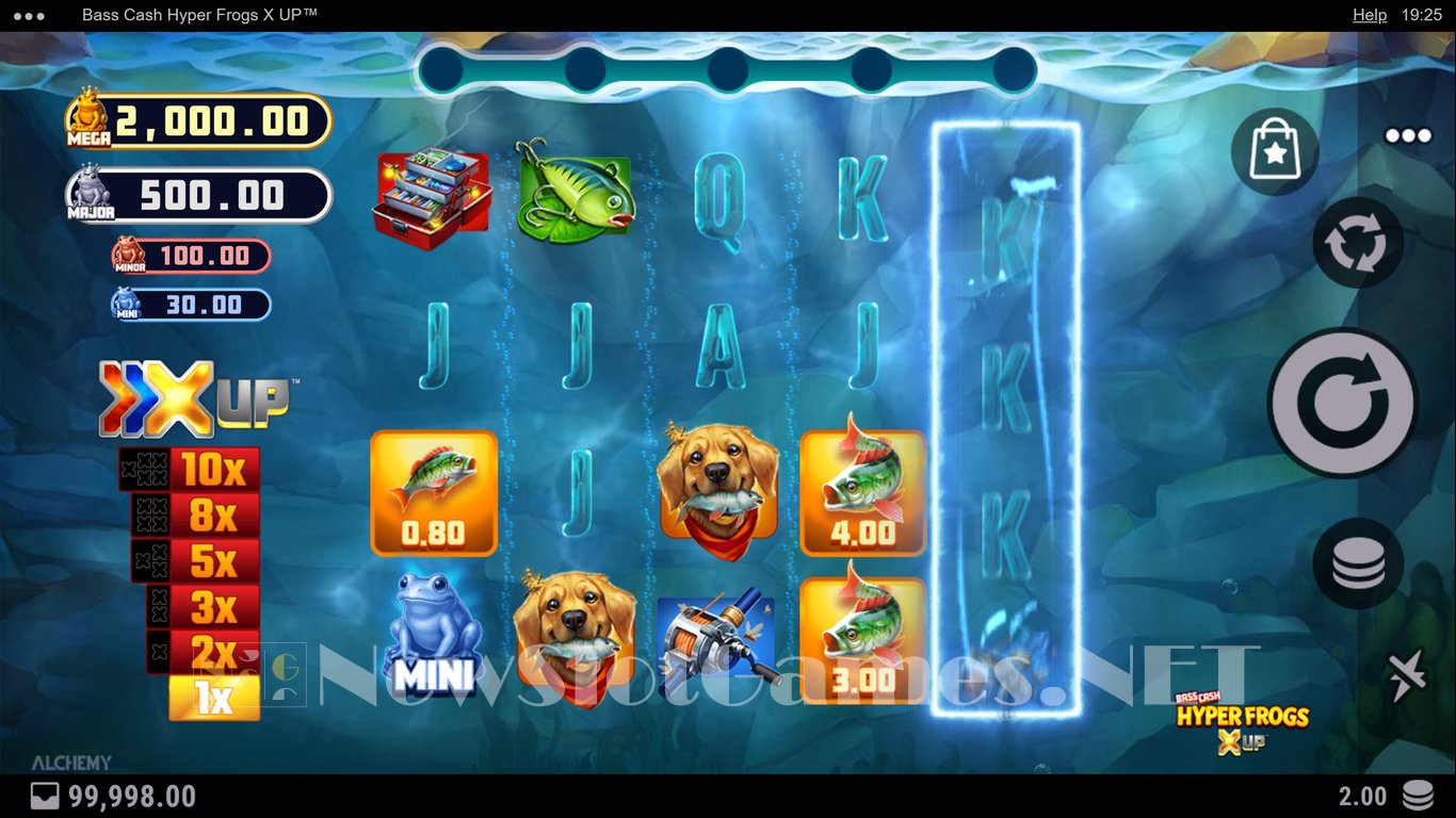 Bass Cash Hyper Frogs X UP Slot Demo Image