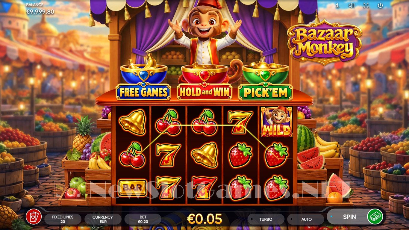 Bazaar Monkey Slot Demo Image