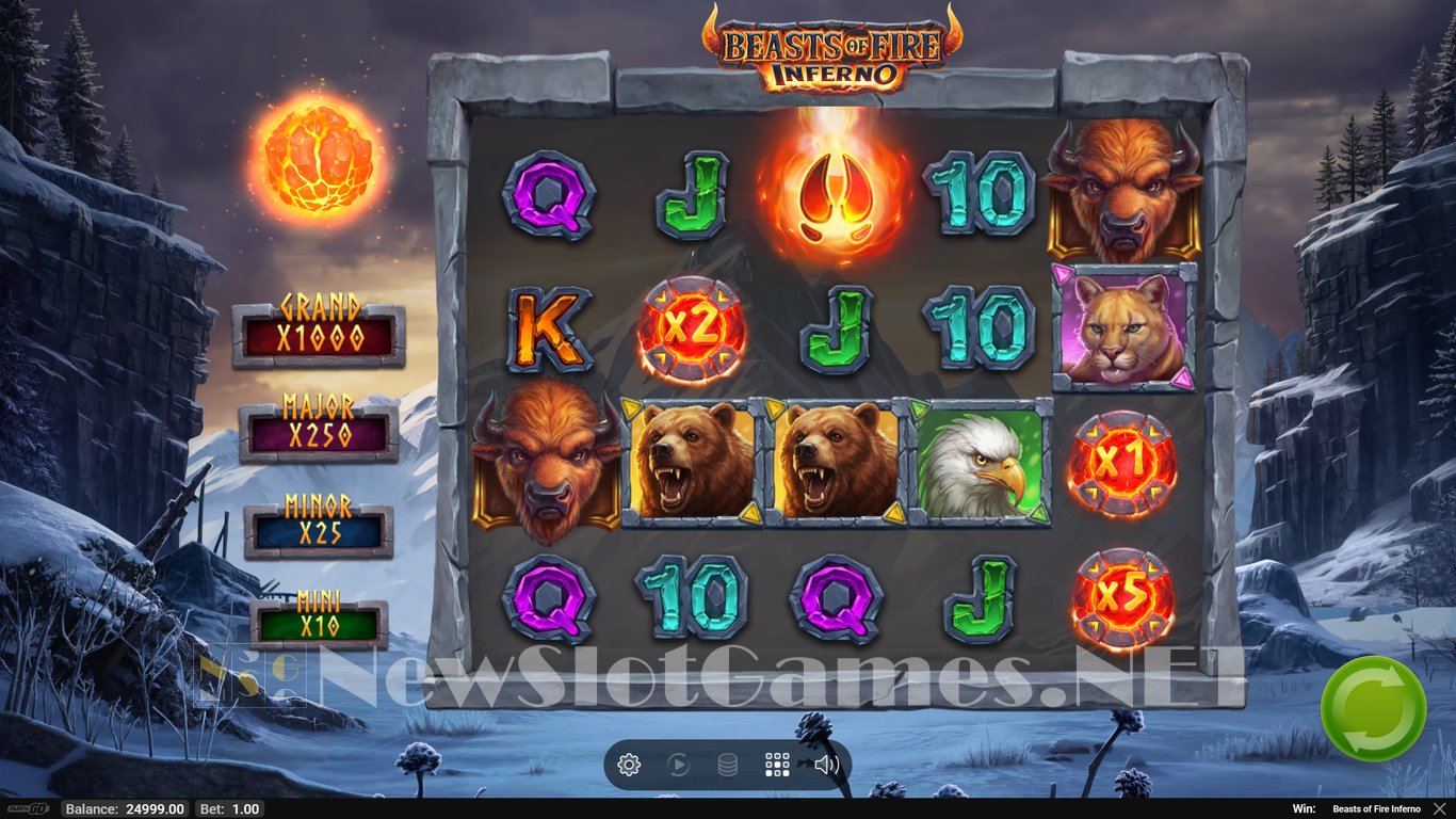 Beasts of Fire Inferno Slot Demo Image