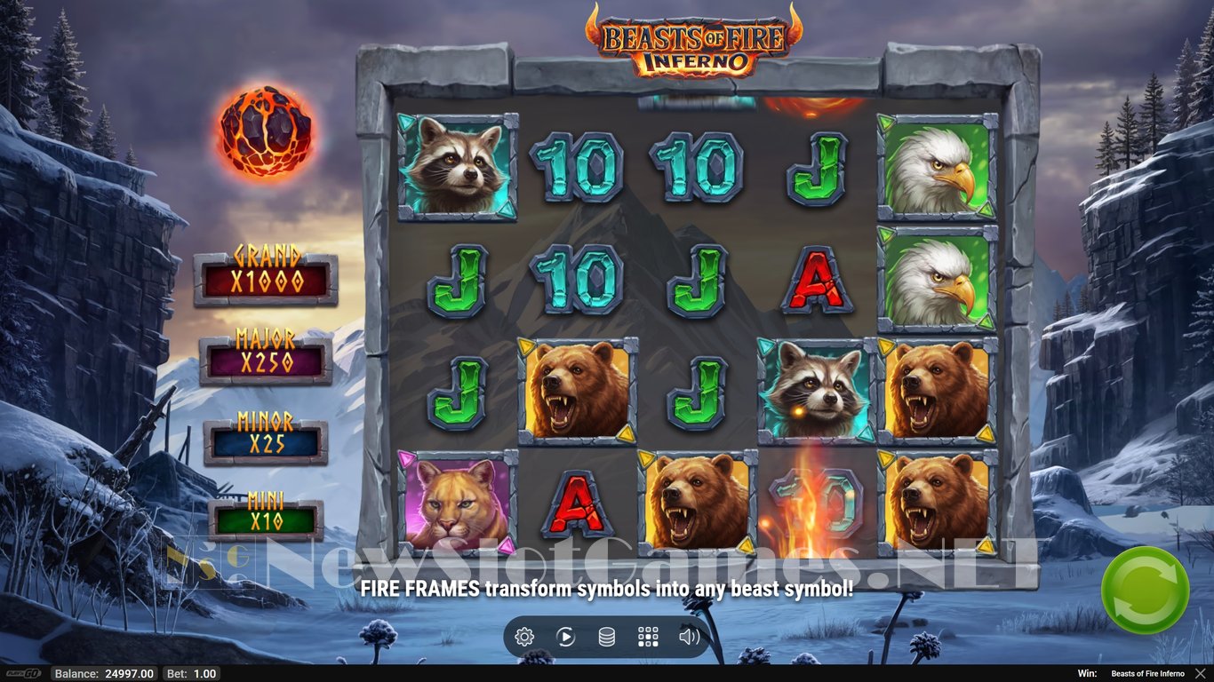Beasts of Fire Inferno Slot Slot Image in Demo - pic. 2