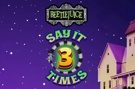 Beetlejuice Say It 3 Times Slot Logo