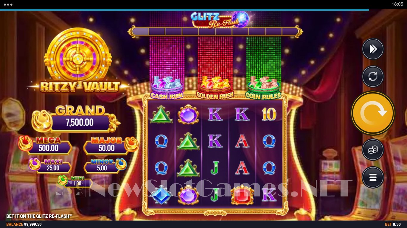 Bet It on the Glitz Re-Flash Slot Demo Image