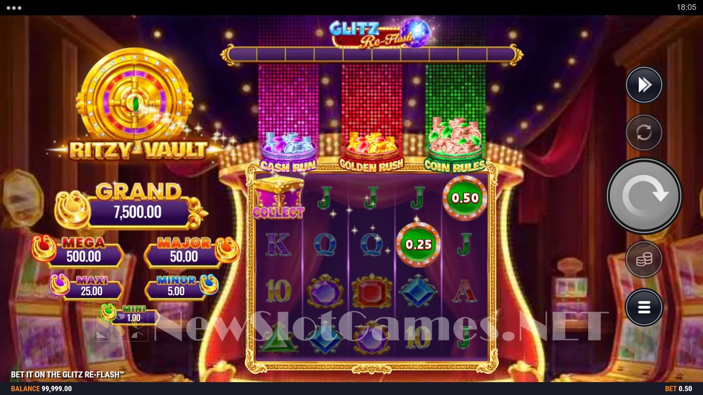 Bet It on the Glitz Re-Flash Slot Slot Image in Demo - pic. 2