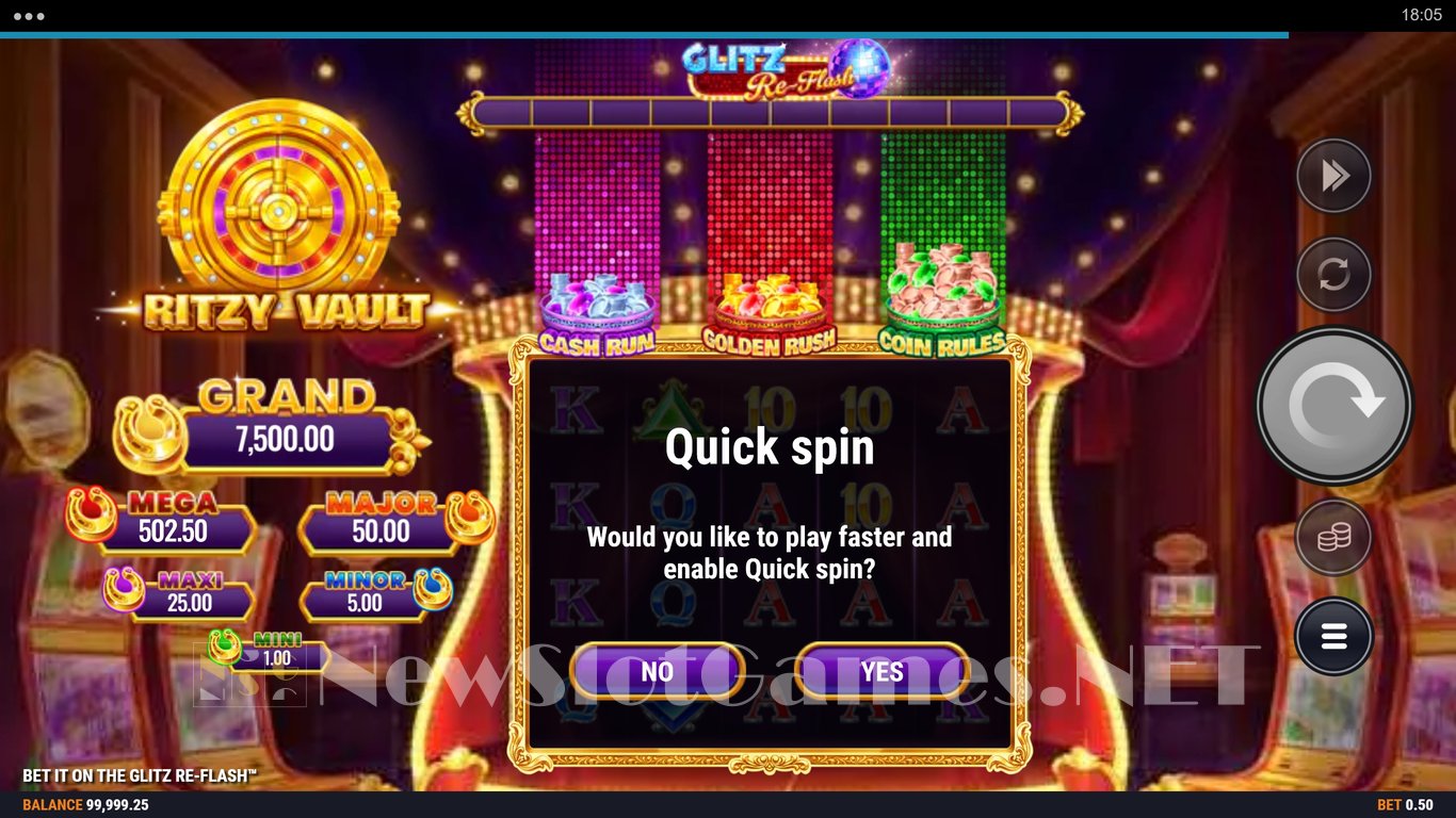 Bet It on the Glitz Re-Flash Slot Slot Image in Demo - pic. 3