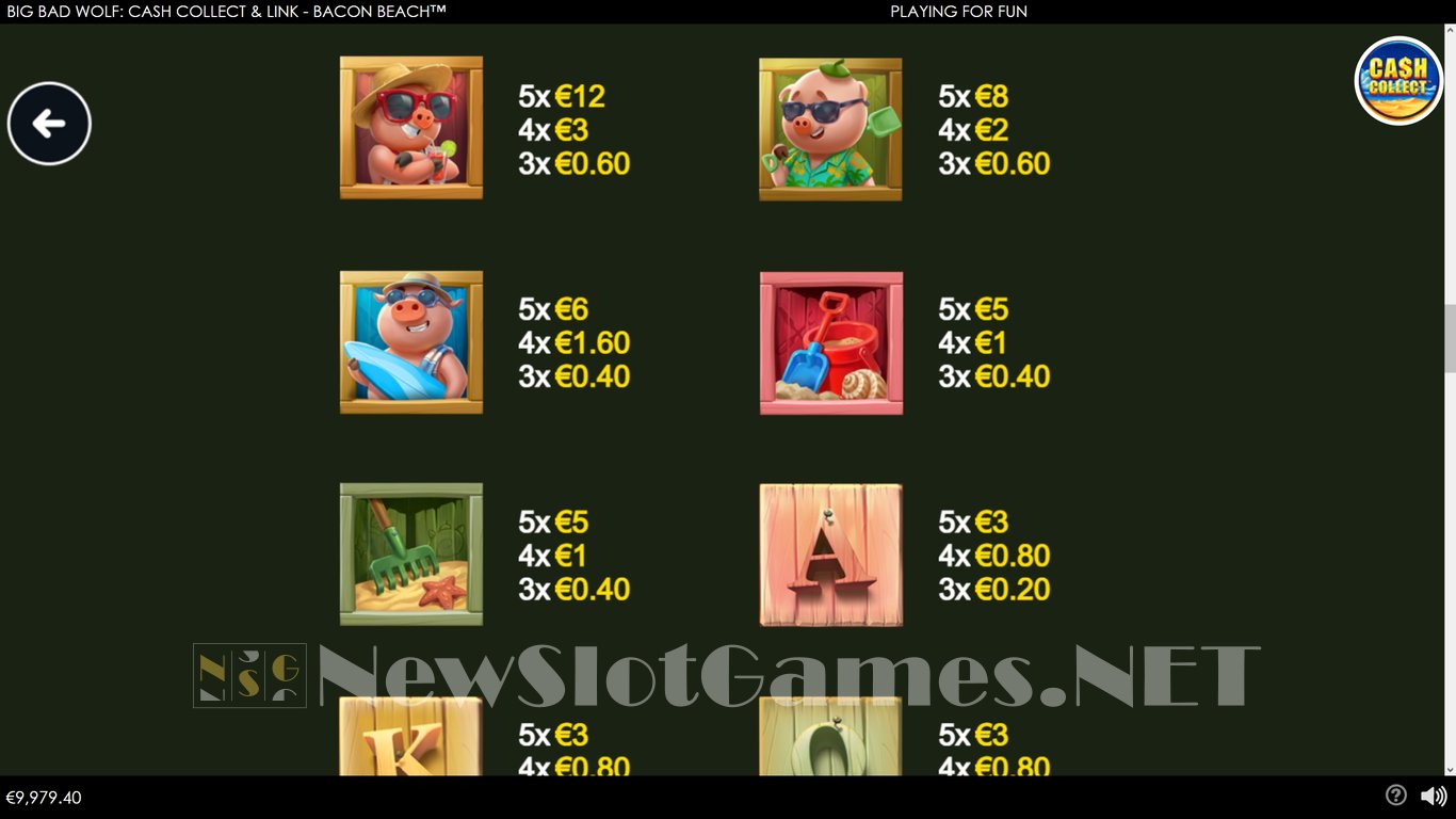 Big Bad Wolf Cash Collect & Link -Bacon Beach Slot Slot Image in Demo - pic. 6