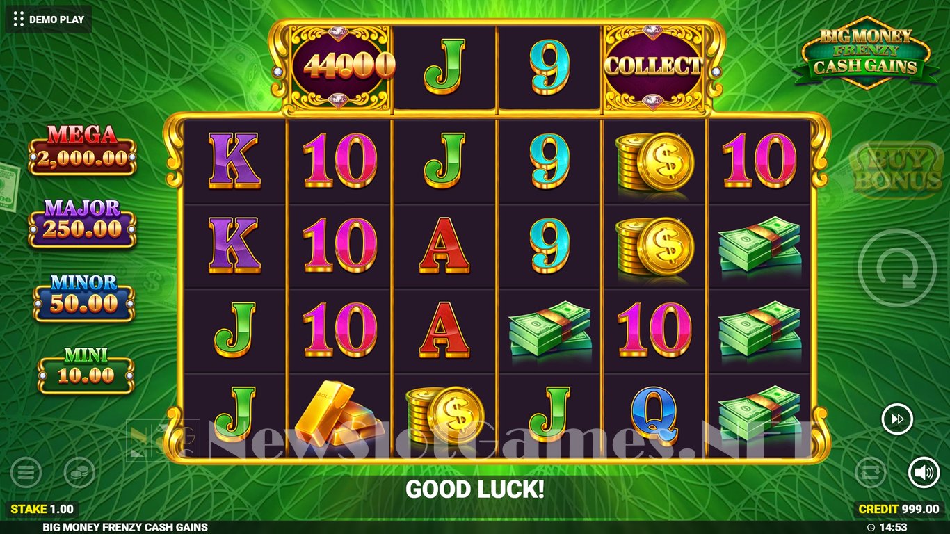 Big Money Frenzy Cash Gains Slot Demo Image
