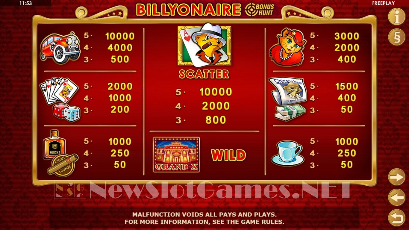 Billyonaire Bonus Hunt Slot Slot Image in Demo - pic. 6