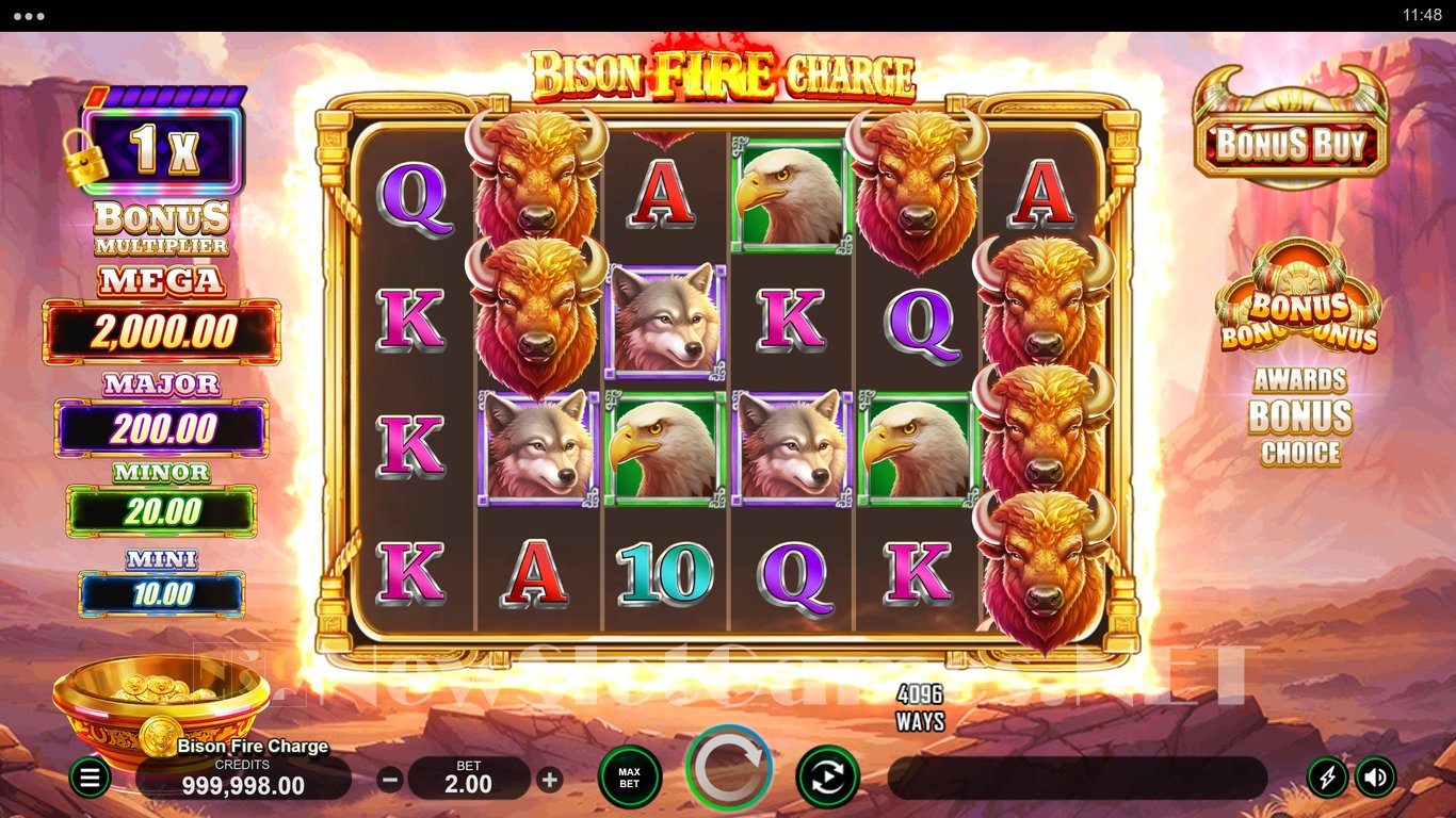Bison Fire Charge Slot Demo Image