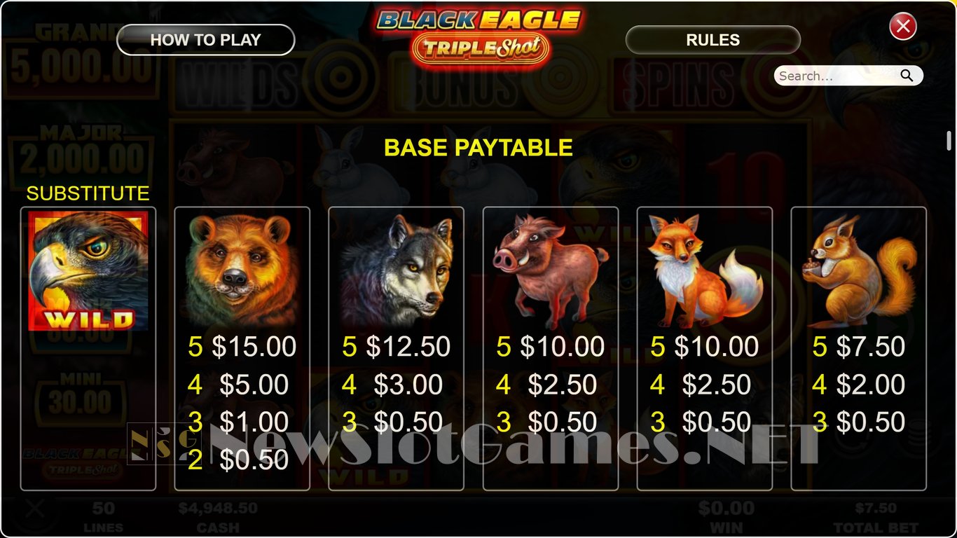Black Eagle Triple Shot Slot Slot Image in Demo - pic. 4