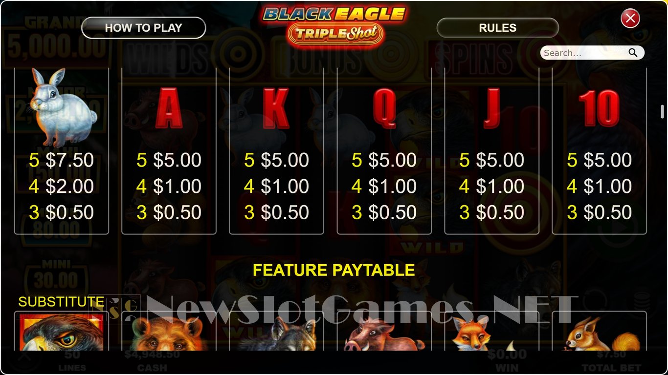 Black Eagle Triple Shot Slot Slot Image in Demo - pic. 5