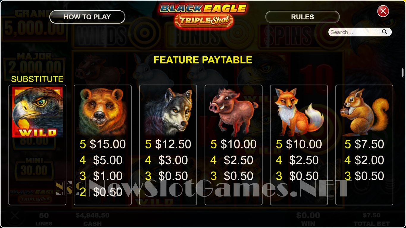Black Eagle Triple Shot Slot Slot Image in Demo - pic. 6