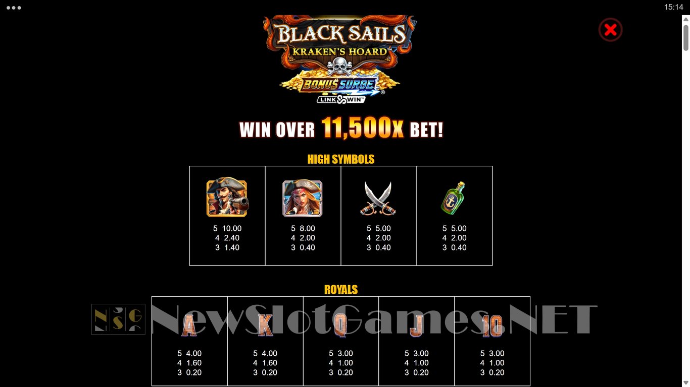 Black Sails Krakens Hoard Slot Slot Image in Demo - pic. 5