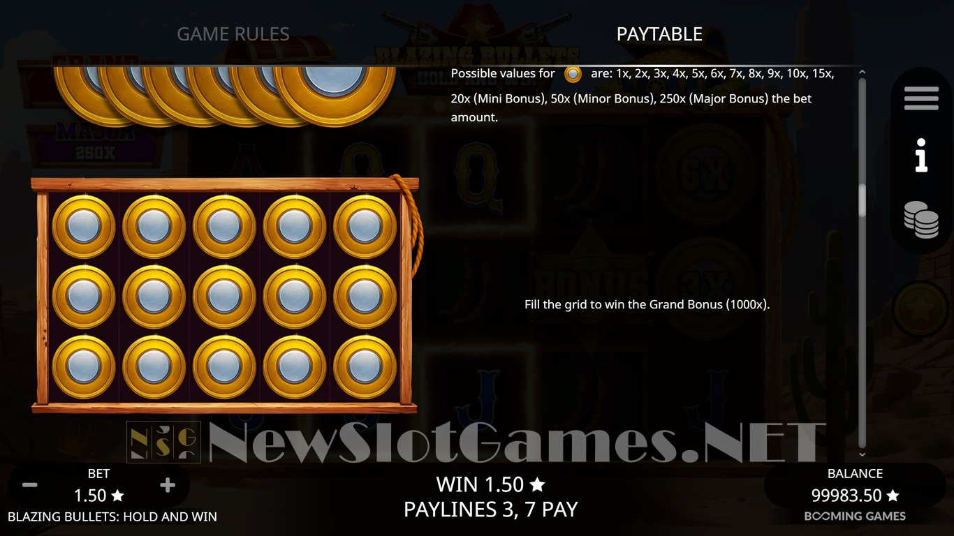 Blazing Bullets Hold and Win Slot Slot Image in Demo - pic. 5