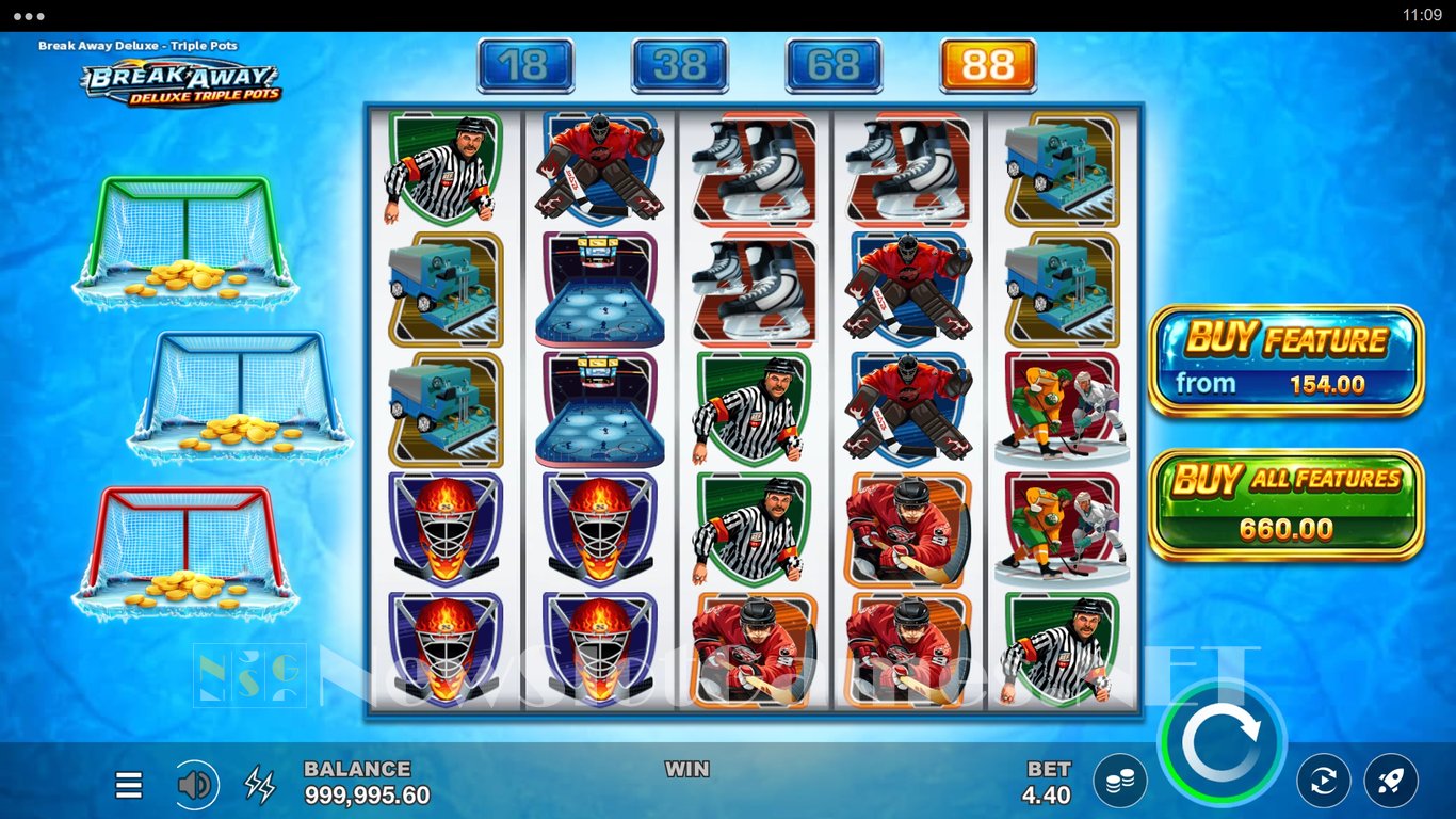 Break Away Deluxe Triple Pots Slot Demo Image
