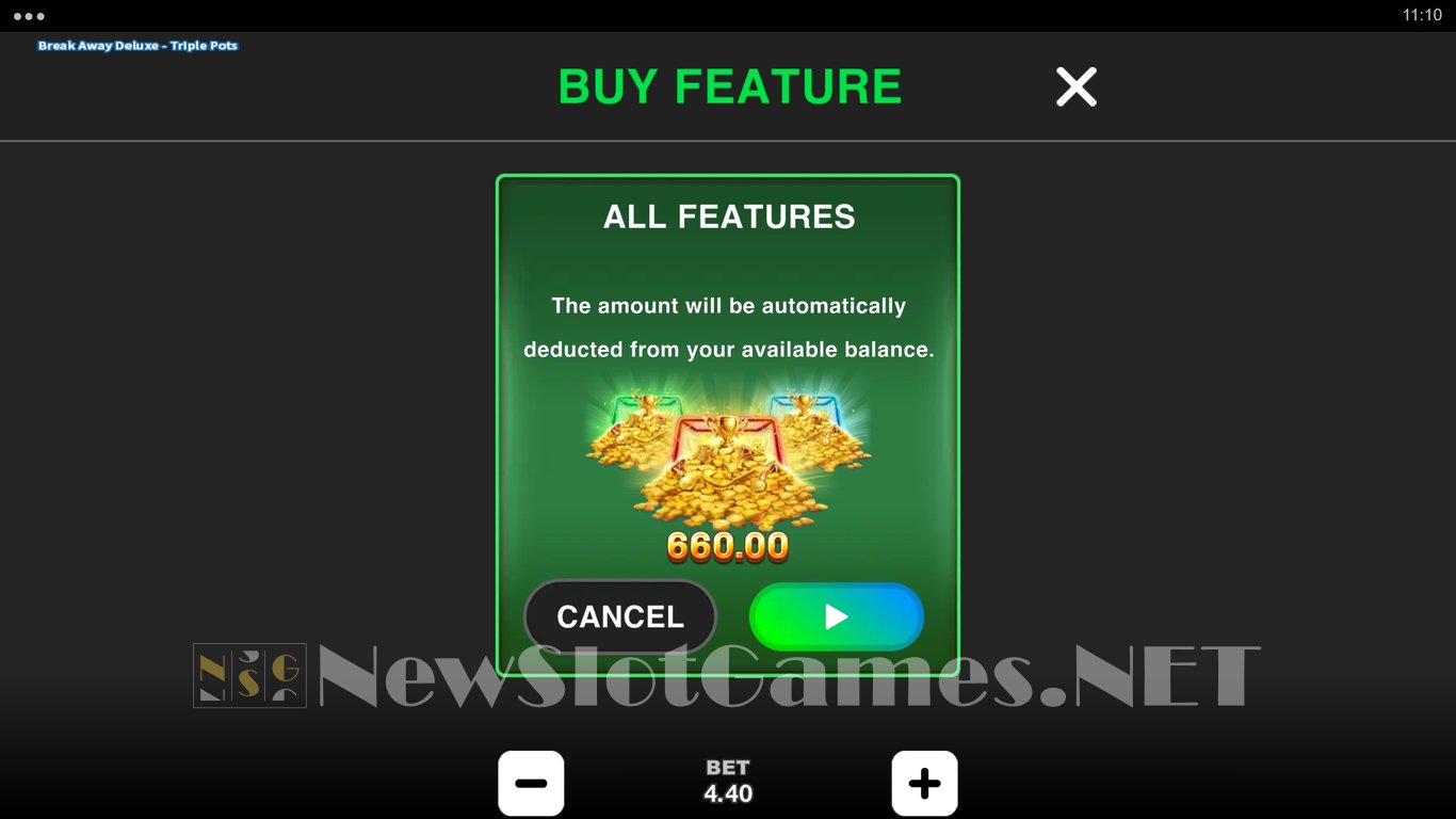 Break Away Deluxe Triple Pots Slot Slot Image in Demo - pic. 3