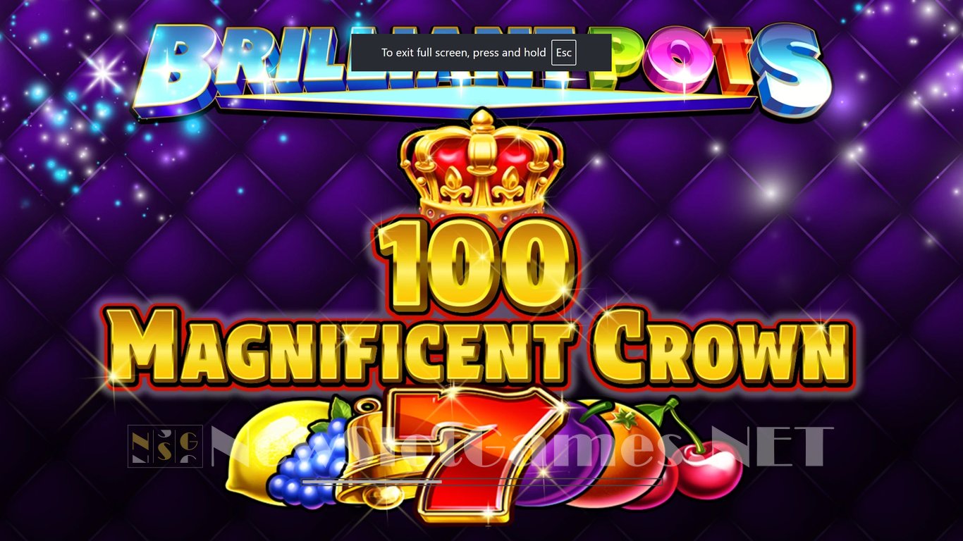Brilliant Pots - 100 Magnificent Crown Slot Demo Image