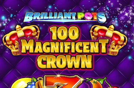 Brilliant Pots - 100 Magnificent Crown Slot Logo