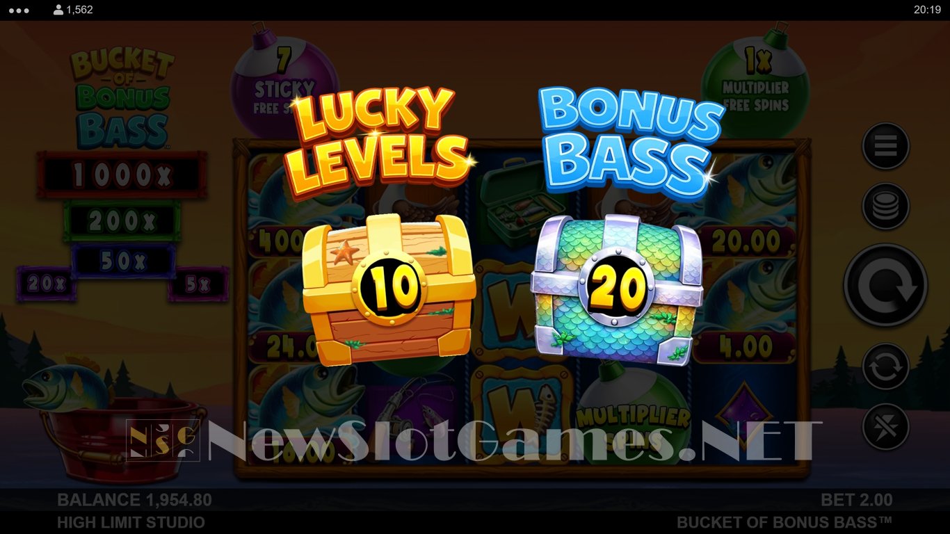 Bucket of Bonus Bass Slot Demo Image